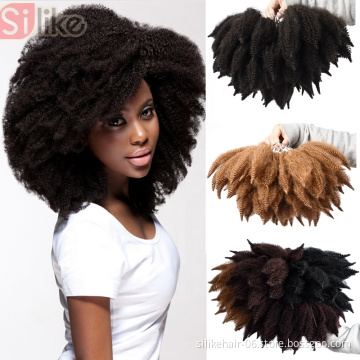 Afro Kinky Marley Braids Twist Synthetic Braiding Hair Crochet Extensions High Temperature Fiber 8inch 14roots/pc Crochet  Soft